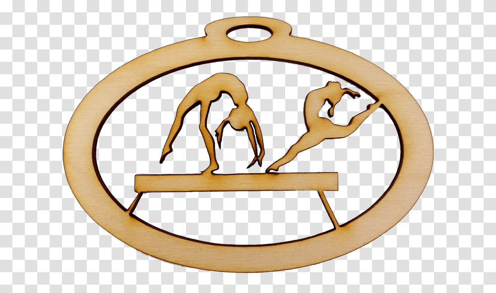 Balance Beam Gymnast Ornament Hurdling, Logo, Trademark, Emblem Transparent Png
