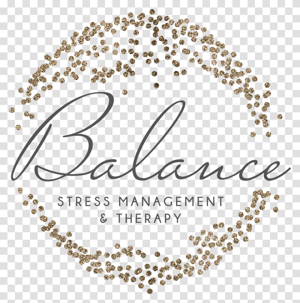 Balance Stress Management Amp Therapy Fancy Circle Logo, Handwriting, Calligraphy Transparent Png