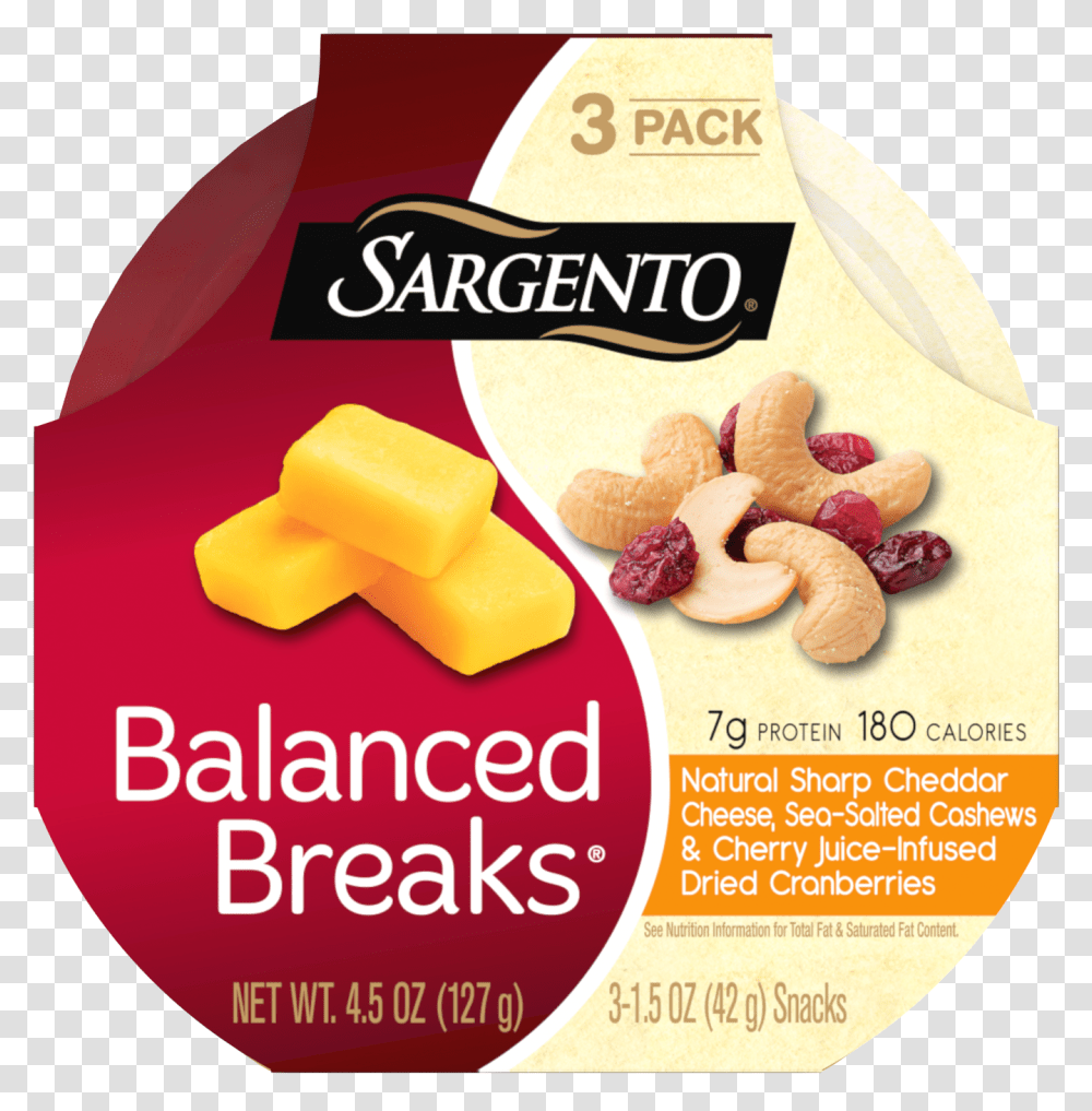 Balanced Breaks Natural Sharp Cheddar Cheese With Sargento Sweet Balanced Breaks, Sweets, Food, Confectionery, Flyer Transparent Png