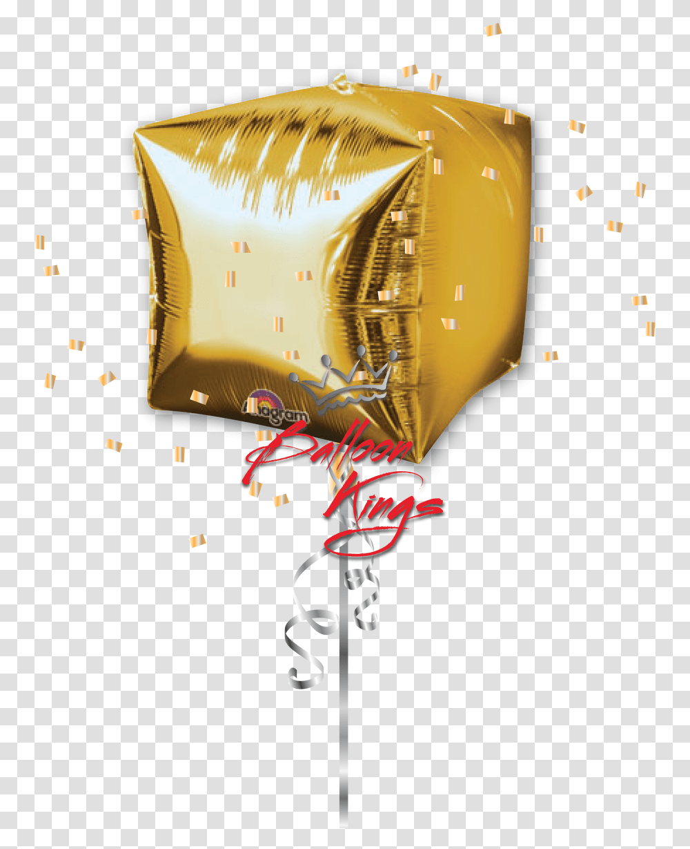 Balao Metalizado Cubo Balloon, Lamp, Paper Transparent Png