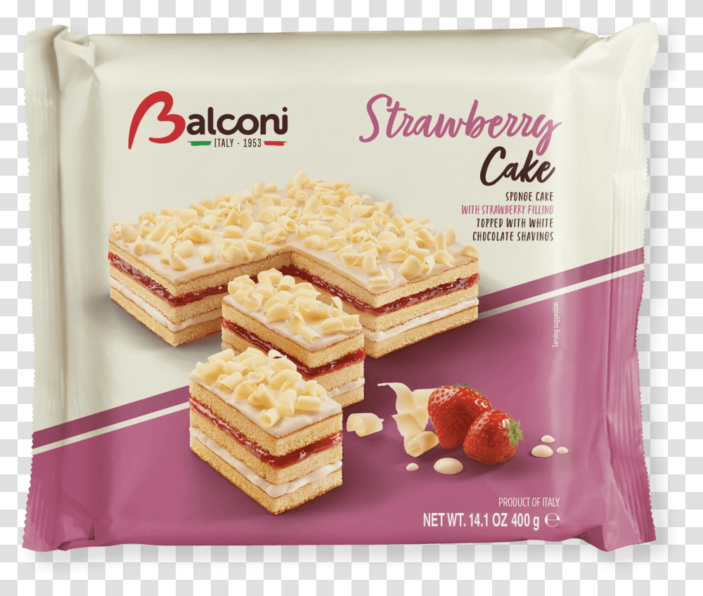 Balconi Strawberry Cake, Plant, Food, Dessert, Pastry Transparent Png
