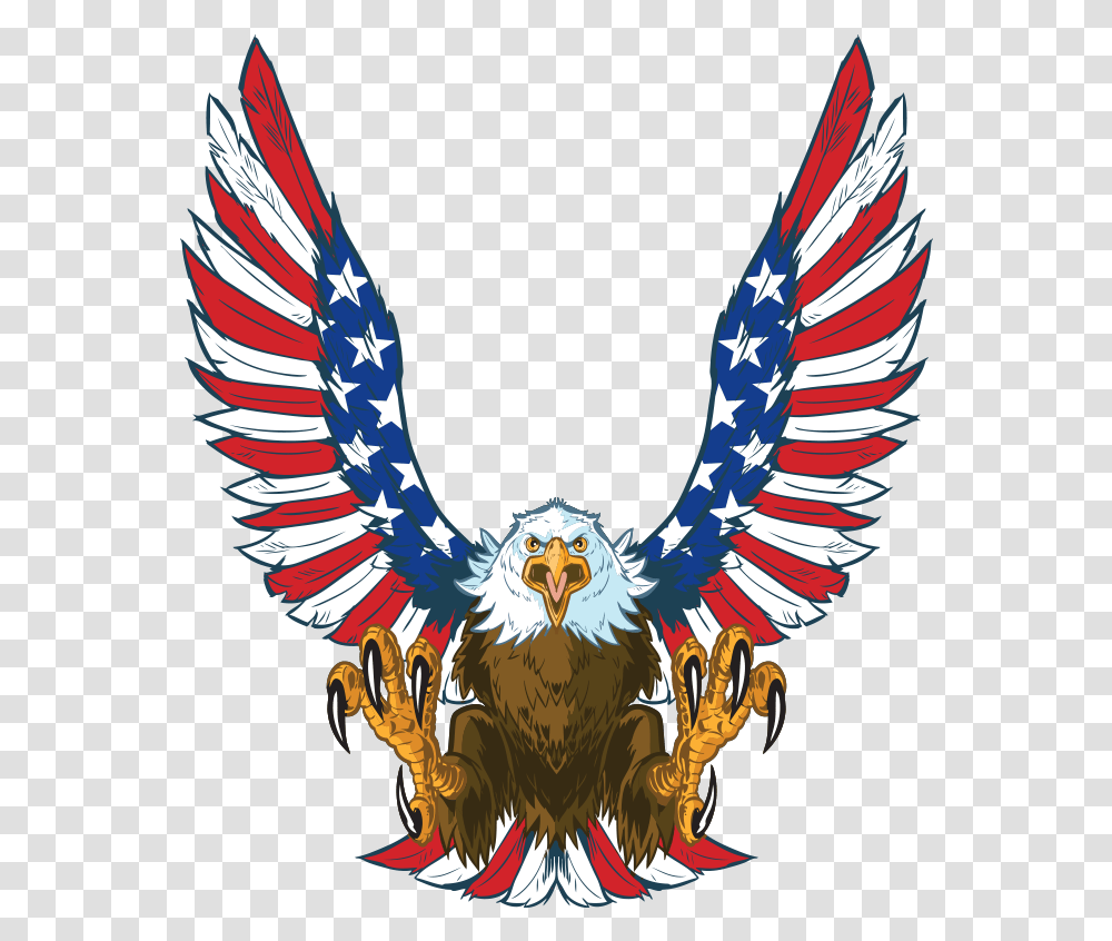 Bald Eagle American Flag Talons, Bird, Animal, Emblem Transparent Png