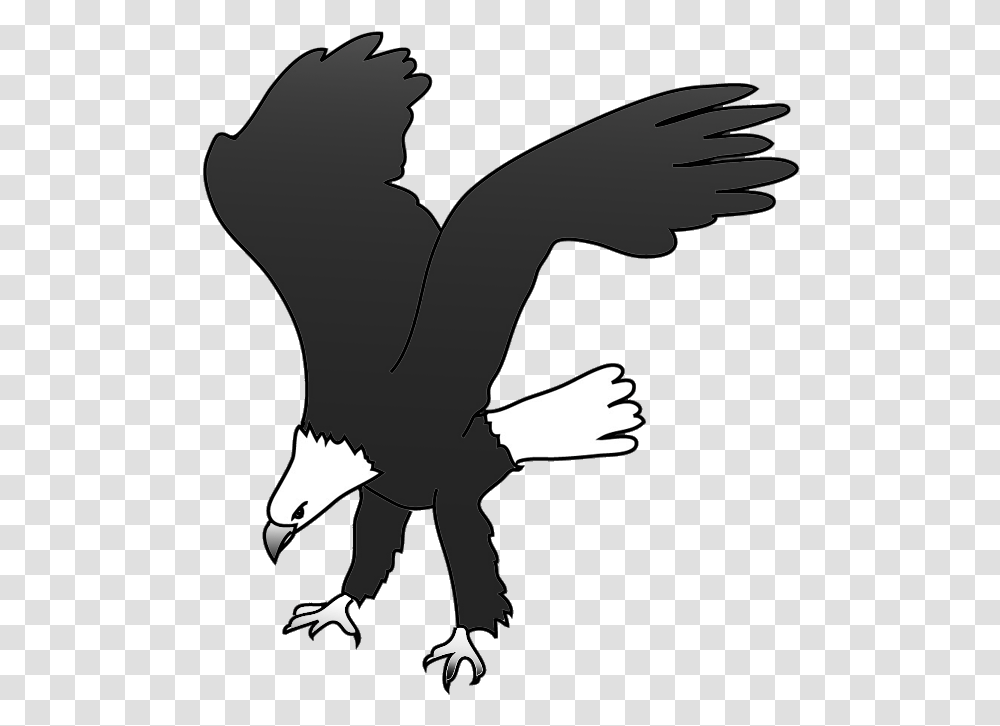 Bald Eagle Drawing Landing For Prey New Eagle Landing Clipart, Bird, Animal, Silhouette, Flying Transparent Png