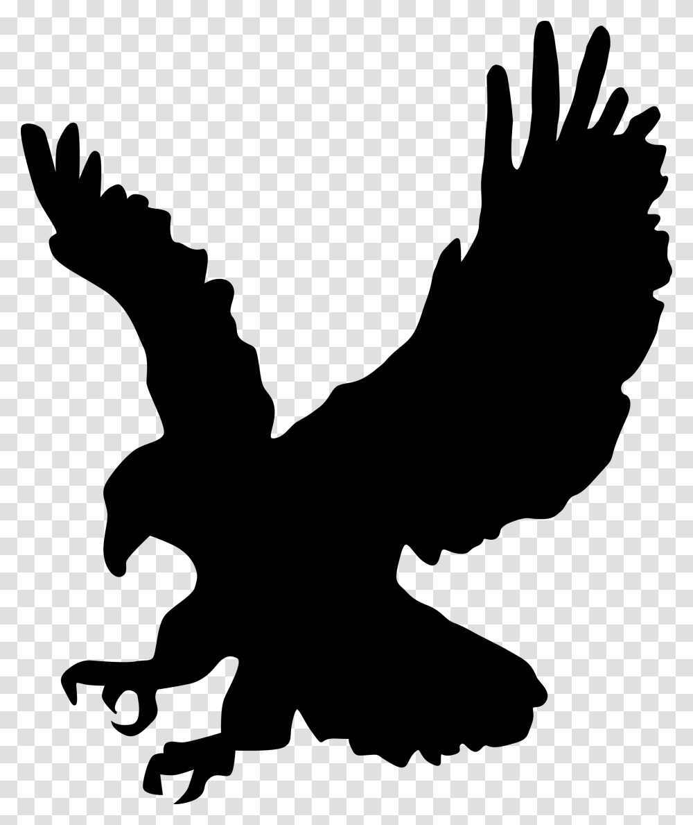 Bald Eagle Silhouette Clip Art Black And White Eagle Clipart, Gray, World Of Warcraft Transparent Png