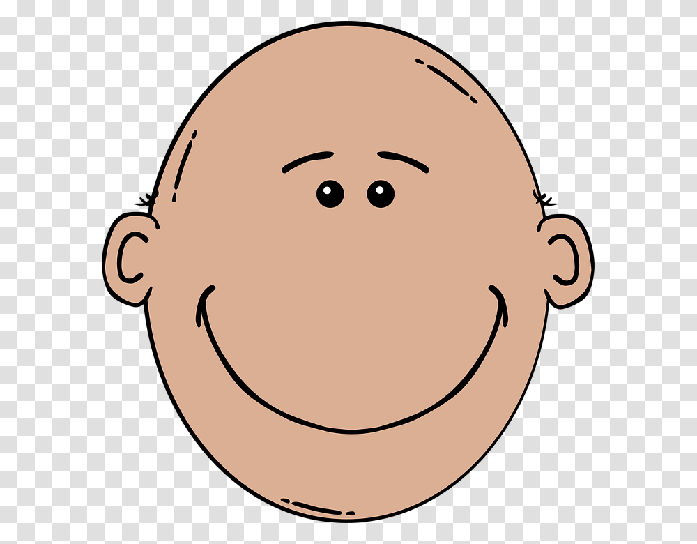 Bald Happy Man Clip Art At Clker Bald Clipart, Head, Food, Crowd Transparent Png