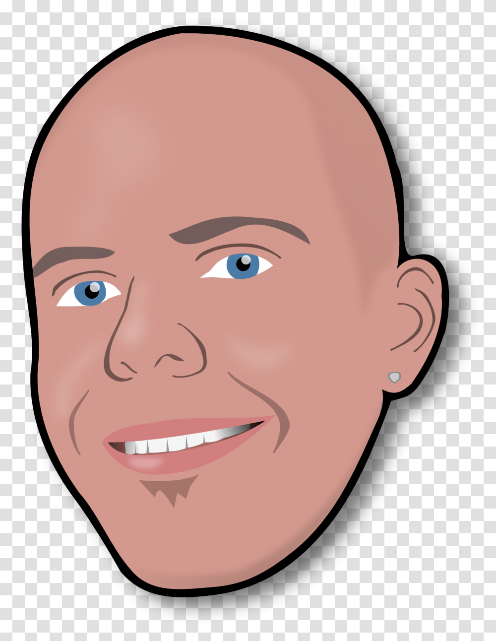 Bald Head Avatar, Face, Smile, Jaw, Skin Transparent Png