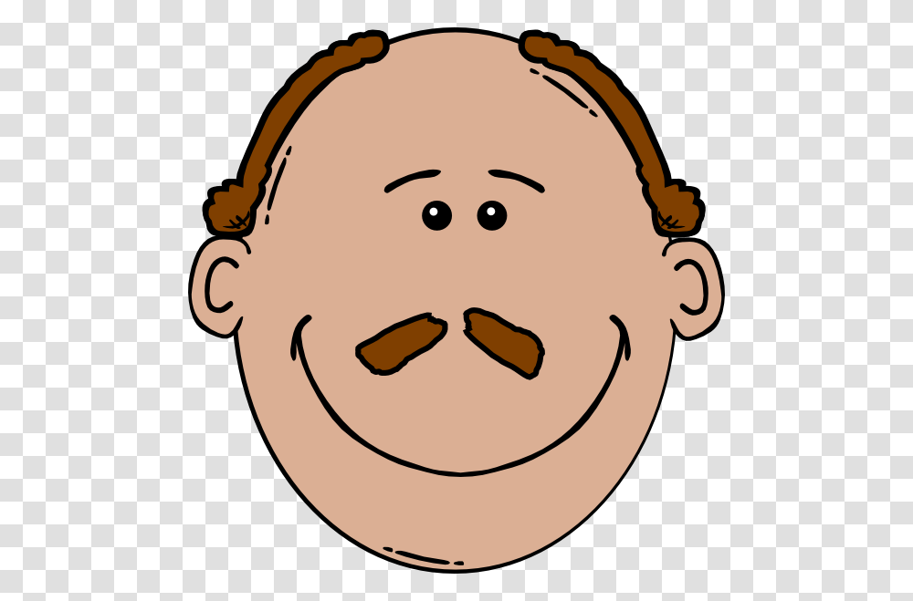 Bald Man Face With A Mustache Large Size, Food, Eating, Cookie, Biscuit Transparent Png