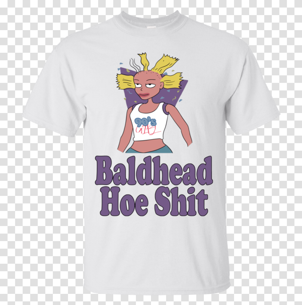 Baldhead Hoe Shit Funny Dump T Shirt Ka02 Cartoon, Apparel, T-Shirt, Sleeve Transparent Png