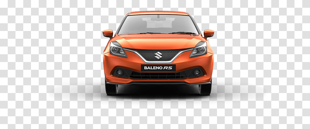 Baleno Rs Ray Blue Car Front View Orange Car Front View, Vehicle, Transportation, Automobile, Sports Car Transparent Png