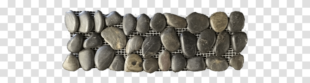 Bali Black Cobblestone Border X 12 Pebble, Slate, Coal, Mineral Transparent Png