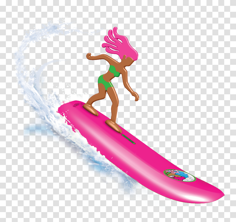 Bali Bobbi Surfer Dudes Wave Powered Mini Surfer And Surfboard, Person, Slide, Toy, Outdoors Transparent Png