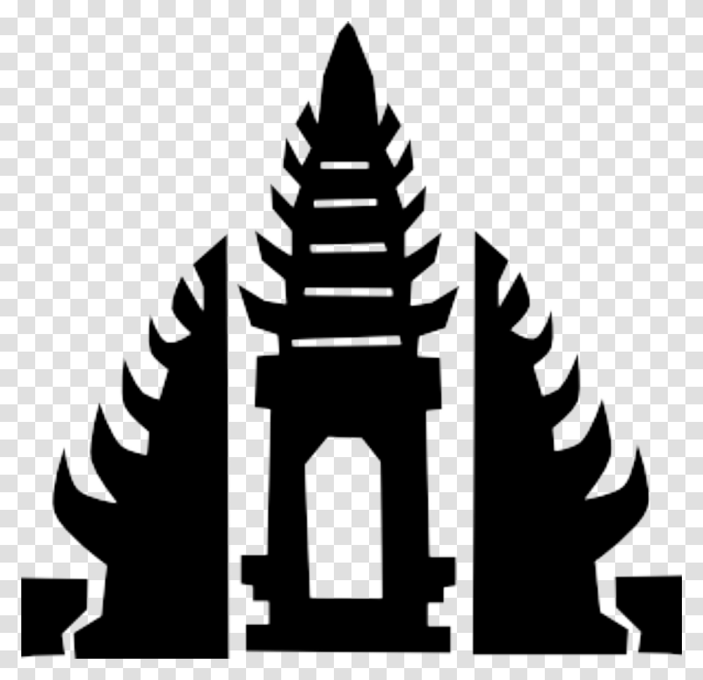 Balinese Temple Clip Art, Stencil, Building, Architecture, Silhouette Transparent Png
