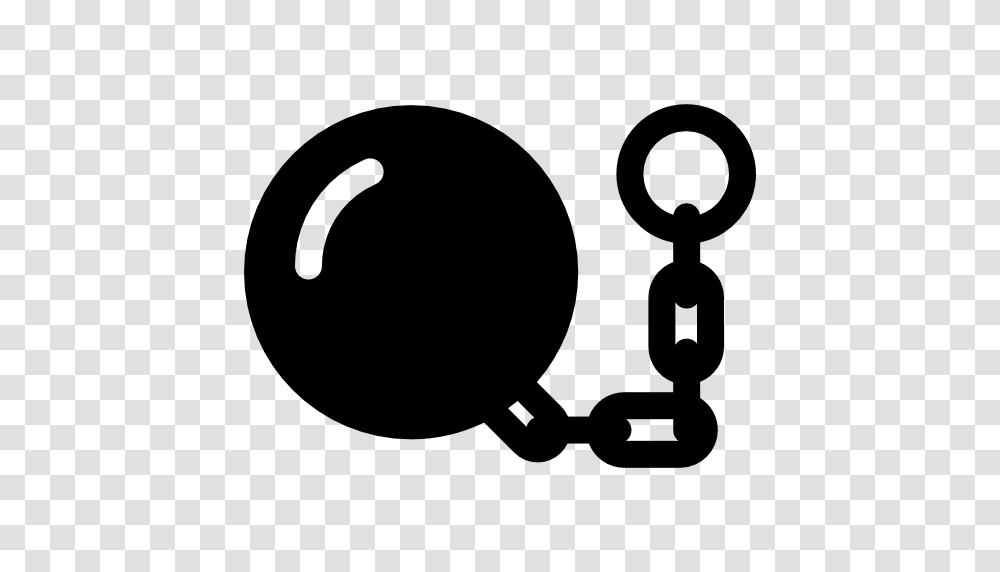 Ball And Chain, Silhouette, Stencil, Sewing Transparent Png