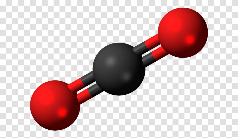 Ball And Stick Model Of The Carbon Dioxide Molecule Carbon Dioxide Molecule, Sphere, Tool, Electronics, Red Wine Transparent Png