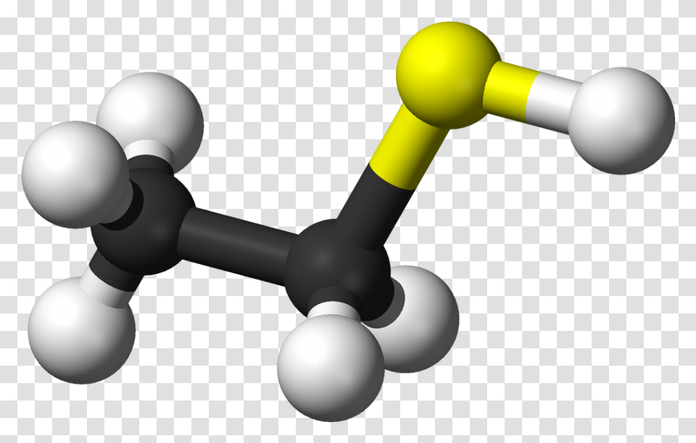 Ball And Stick Model Of The Ethanethiol Molecule Ethanethiol, Lamp, Tool, Hammer, Machine Transparent Png