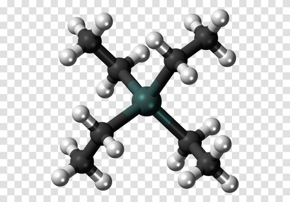 Ball And Stick Model Of The Tetraethyllead Molecule Gasoline Ball And Stick Model, Toy, Figurine, Network, Crystal Transparent Png