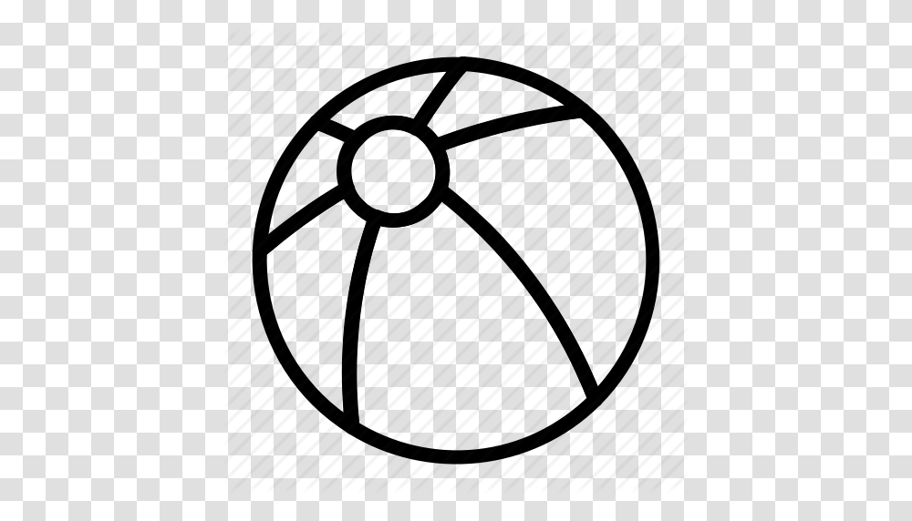 Ball Beach Volleyball Outline Set Sports Vollyball Icon, Basket Transparent Png