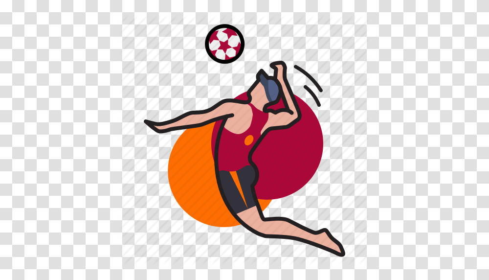 Ball Blocking Game Jump Spiking Sport Volleyball Icon, Dance Pose, Leisure Activities, Performer, Flamenco Transparent Png