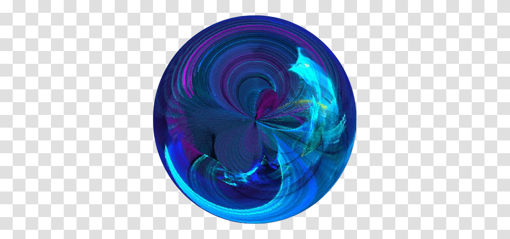 Ball Circle Orb Swirl Crystal Blue Circle, Sphere, Ornament, Pattern, Fractal Transparent Png