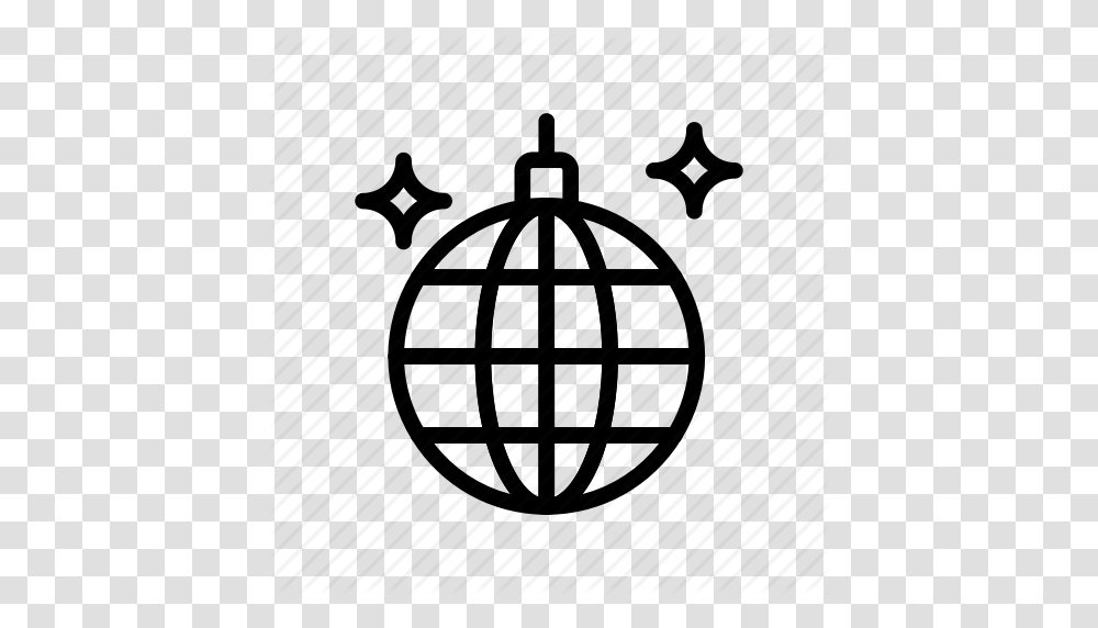 Ball Decoration Disco Light Party Icon, Sphere, Plant, Outer Space Transparent Png