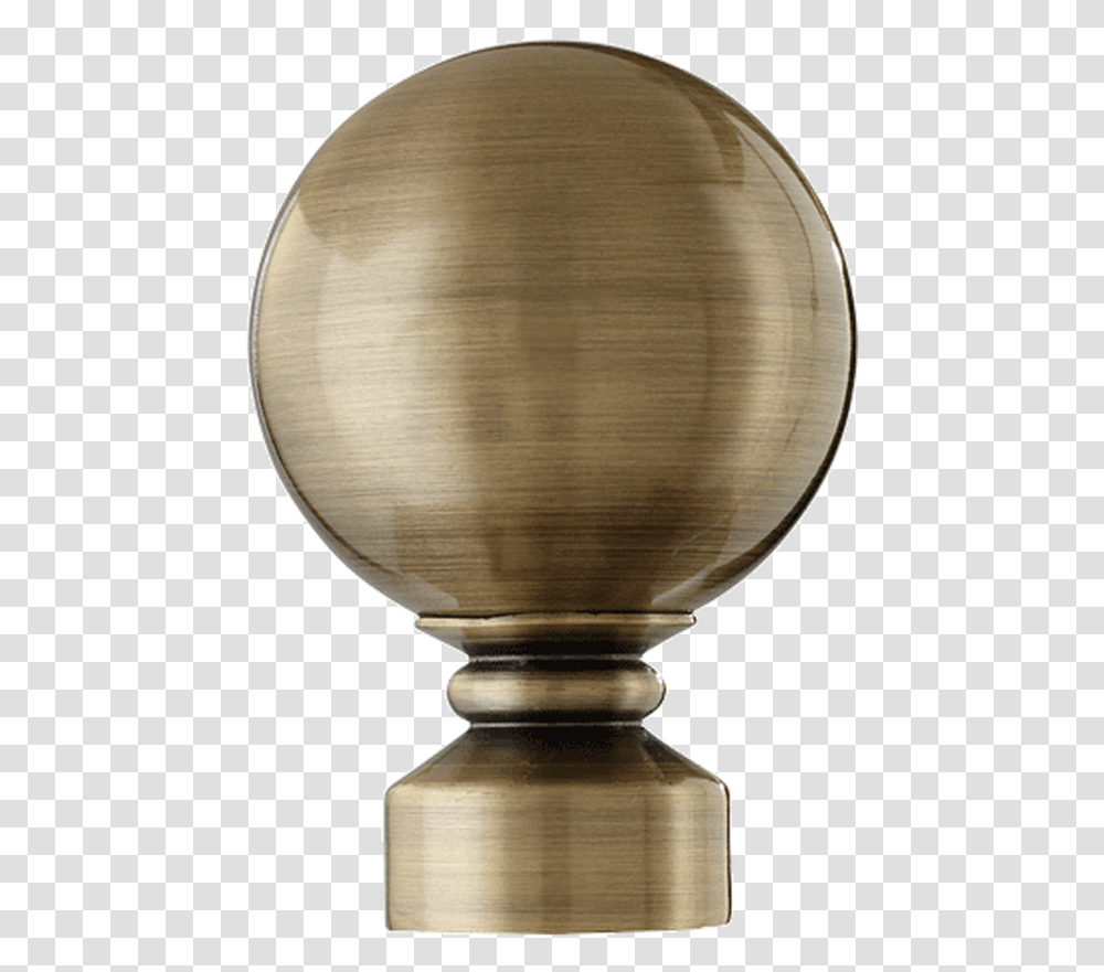 Ball Finial In Antique Brass Trophy, Lamp, Jar, Pottery, Tabletop Transparent Png