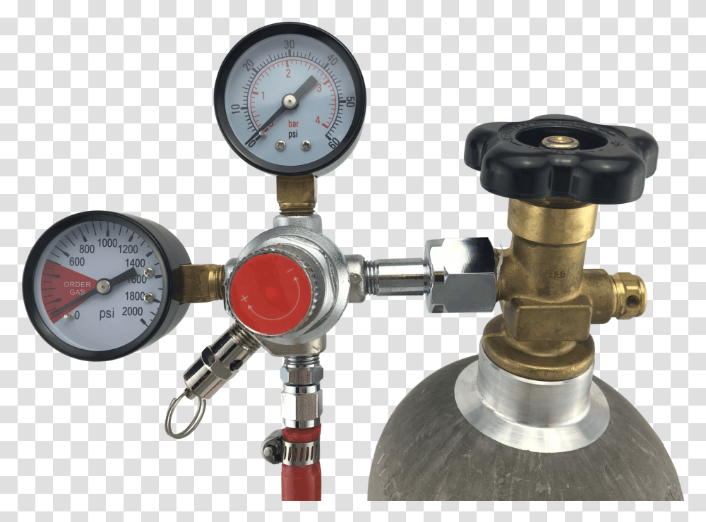 Ball Lock Keg Tubing Kit Pigtails Red White Gas Line, Clock Tower, Architecture, Building, Gauge Transparent Png