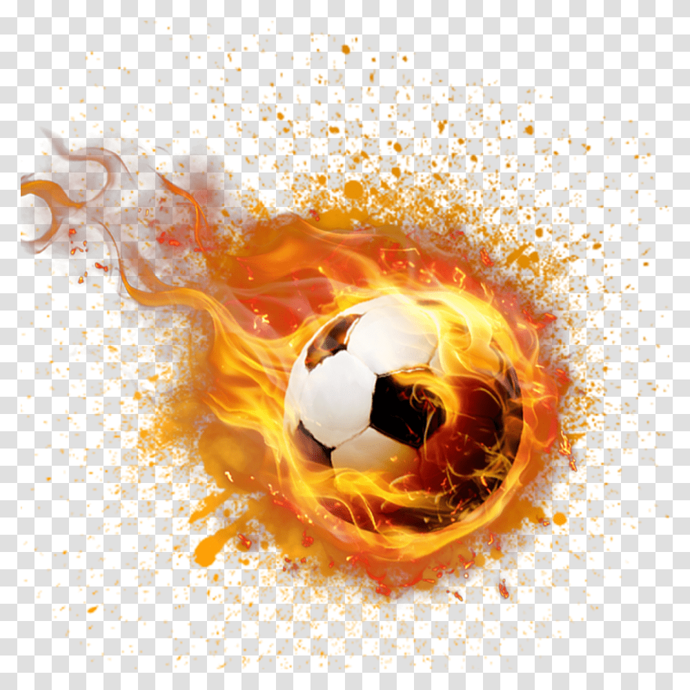 Ball Of Fire Clipart Fire Football, Ornament, Pattern, Fractal, Bonfire Transparent Png