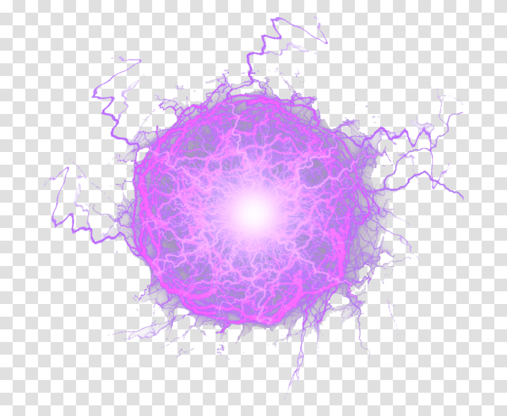 Ball Of Light Thunder Ball, Pattern, Fractal, Ornament, Purple Transparent Png