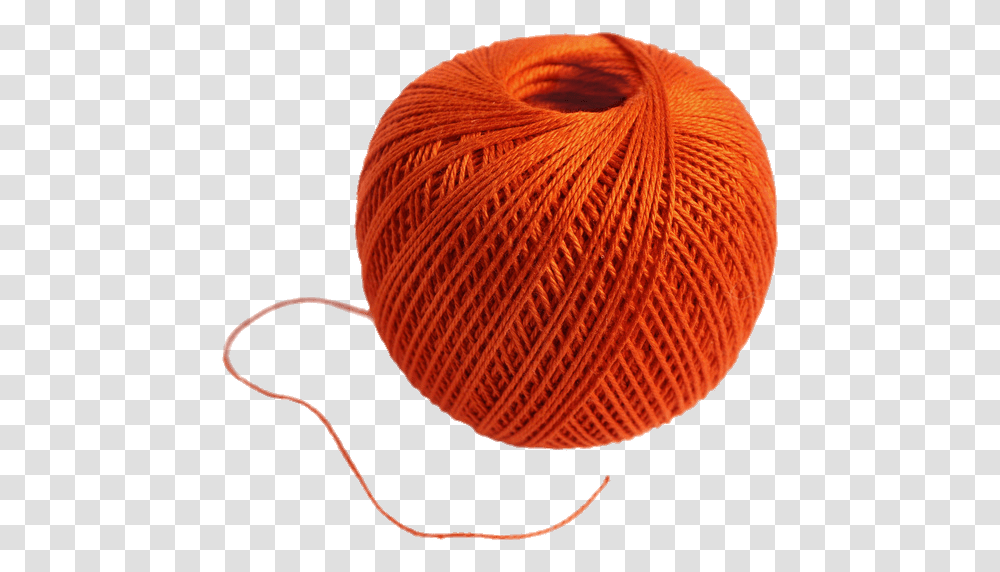 Ball Of Orange Wool Ball Of Wool, Yarn, Knitting Transparent Png