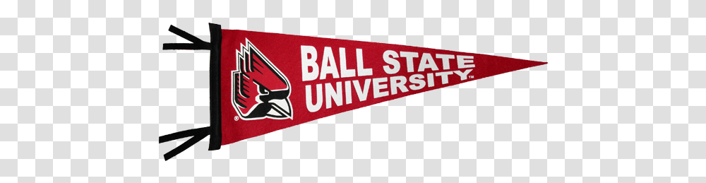 Ball State Pennant Flag, Word, Label, Logo Transparent Png