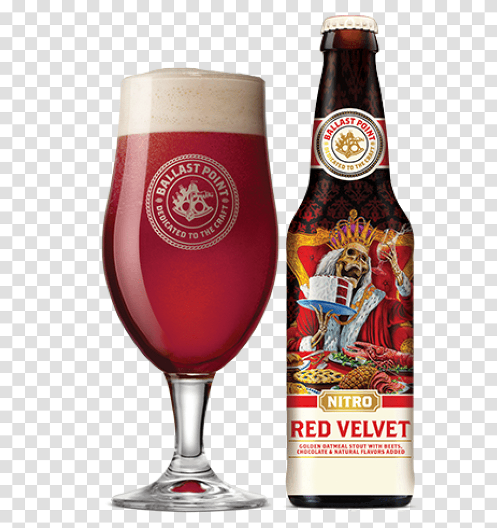 Ballast Point Red Velvet Nitro, Glass, Beer, Alcohol, Beverage Transparent Png