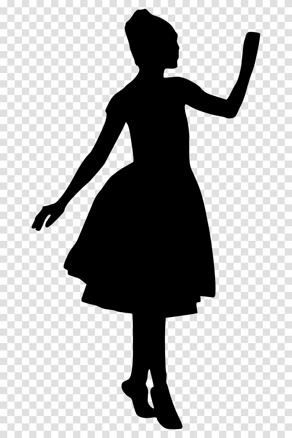 Ballerina Silhouette Girl Silhouette No Background Clipart, Dress, Person, Female Transparent Png