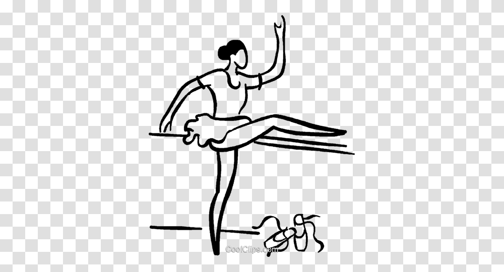 Ballerina Stretching Royalty Free Vector Clip Art Illustration, Spider, Silhouette, Dance Transparent Png