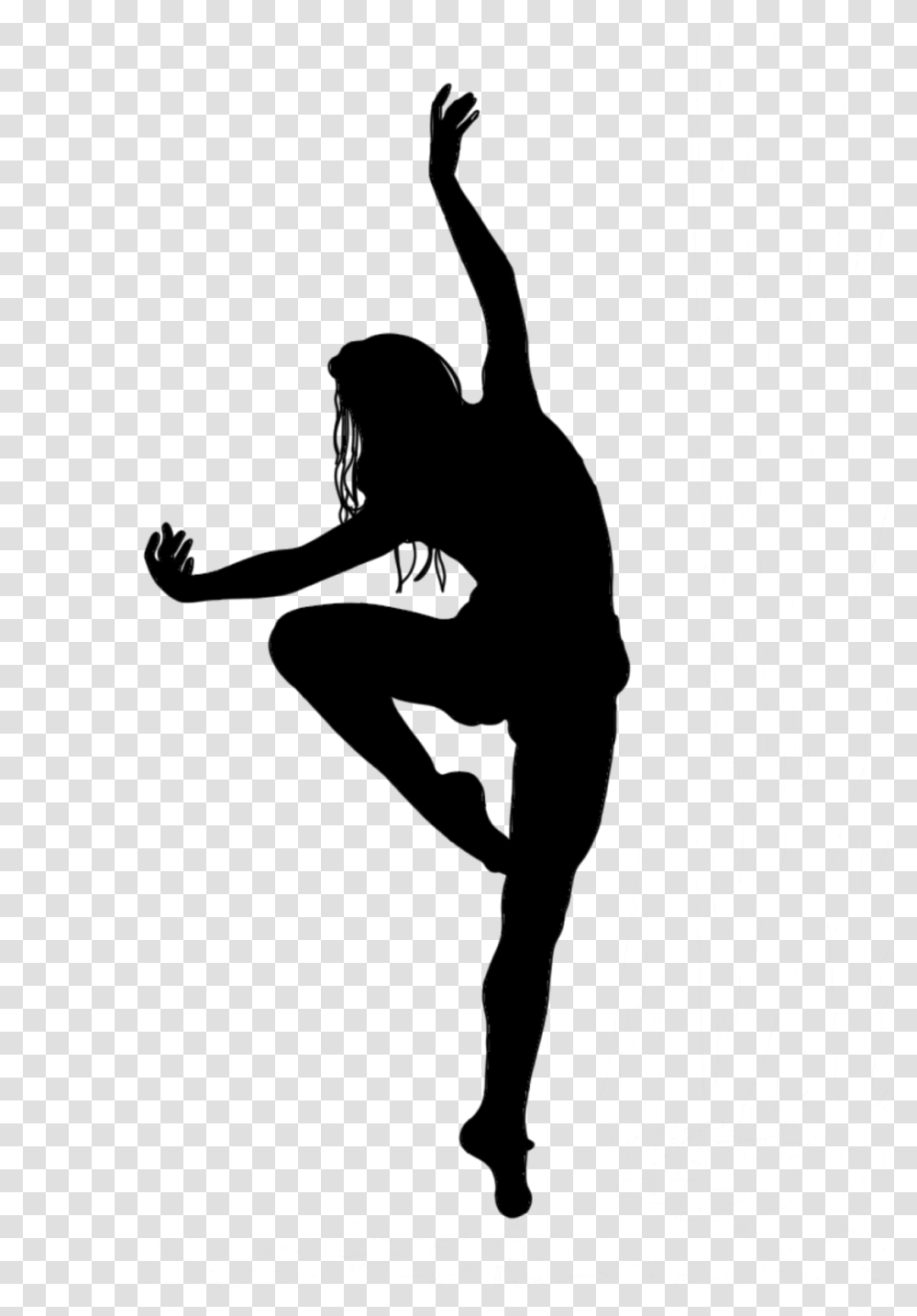 Ballet Dancer Silhouette Ballerina Pose Body Dance Black And White, Gray, World Of Warcraft Transparent Png