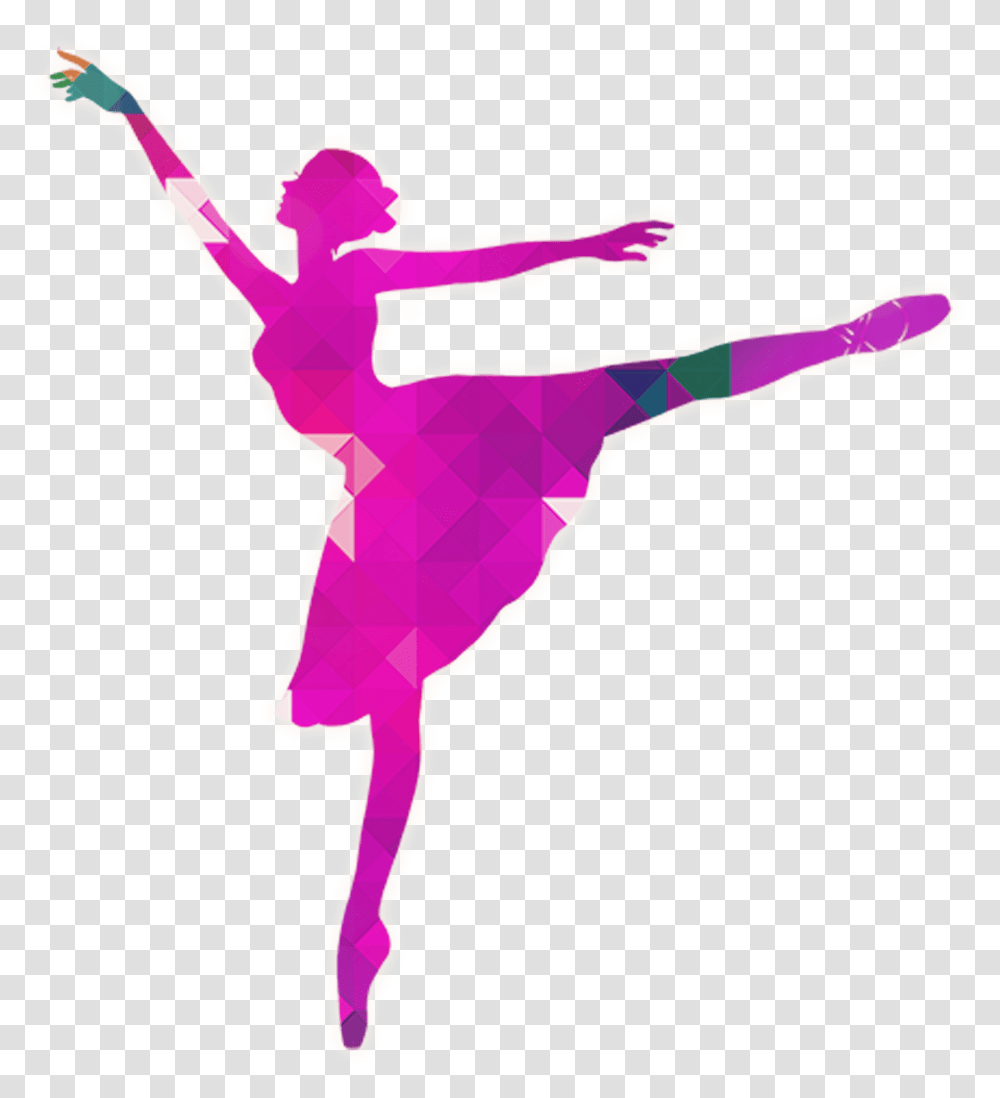 Ballet Dancer Silhouette Dance Colorful Silhouette, Person, Human, Ballerina, Leisure Activities Transparent Png