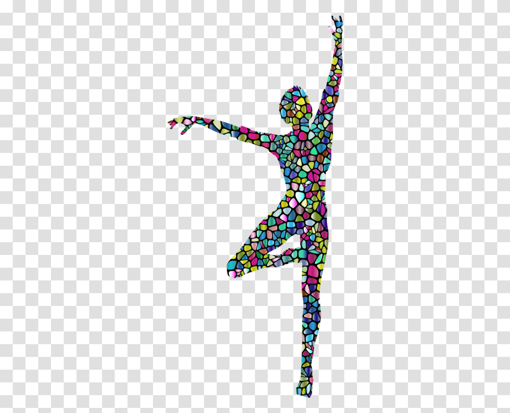 Ballet Dancer Silhouette Woman, Mosaic, Tile Transparent Png