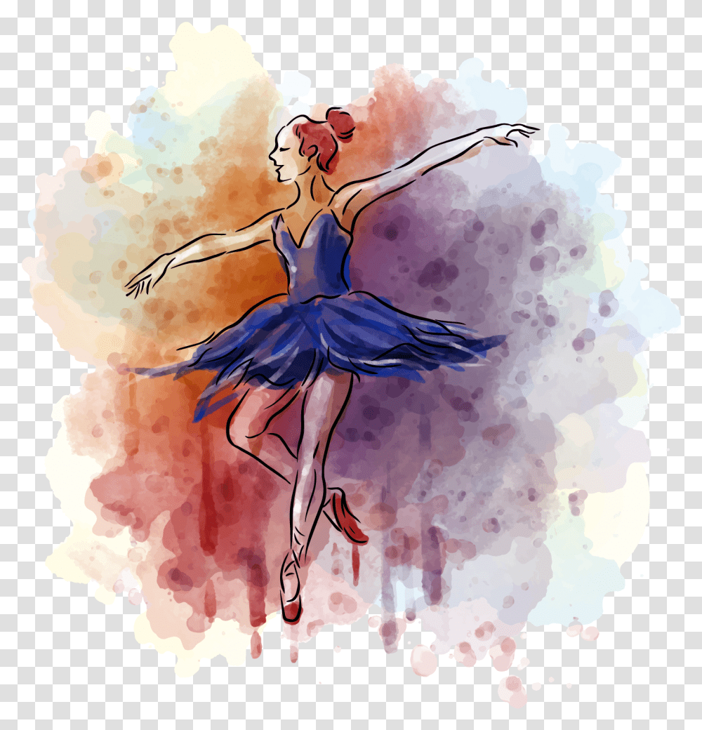 Ballet Dancer Watercolor Painting Balerin Watercolor Painting Of A Ballerina, Dance Pose, Leisure Activities, Bird, Animal Transparent Png