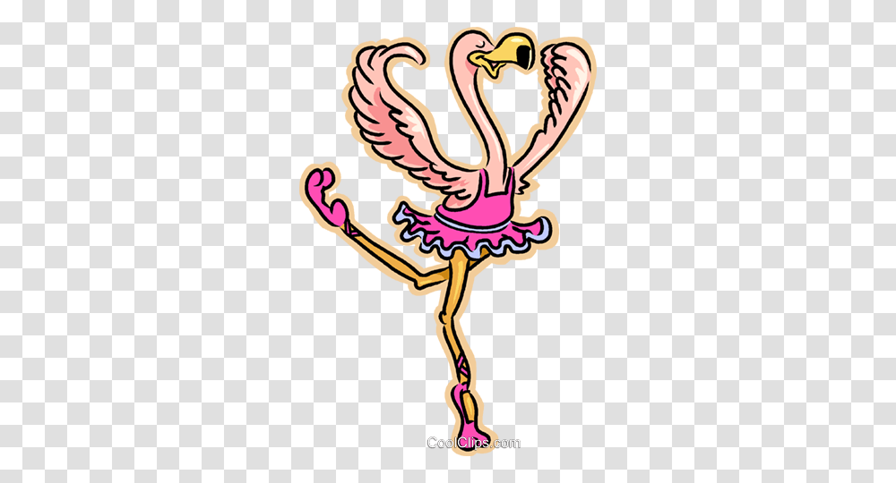 Ballet Dancing Flamingo Royalty Free Vector Clip Art Illustration, Dance, Leisure Activities, Costume, Dance Pose Transparent Png