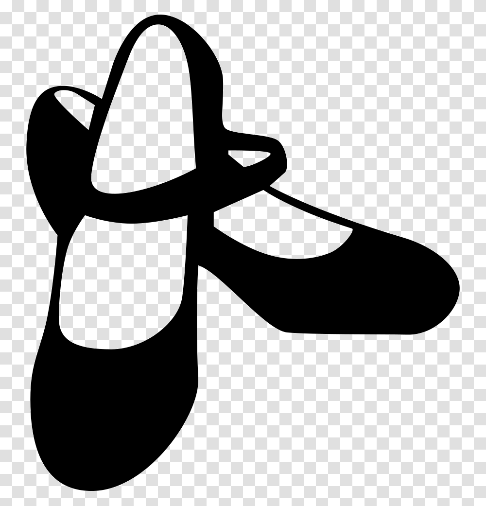Ballet Shoe Dancing Shoes, Apparel, Footwear, Stencil Transparent Png