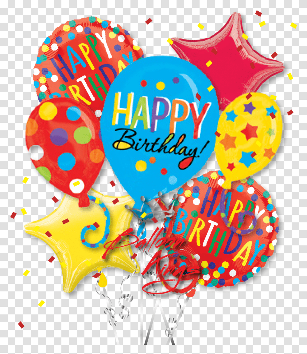 Ballons Clipart Balloon Cluster Happy Birthday Balloons Clipart, Pattern, Paper, Confetti Transparent Png