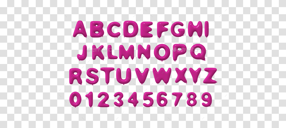 Balloon Alphabet Art, Text, Purple, Handwriting, Number Transparent Png