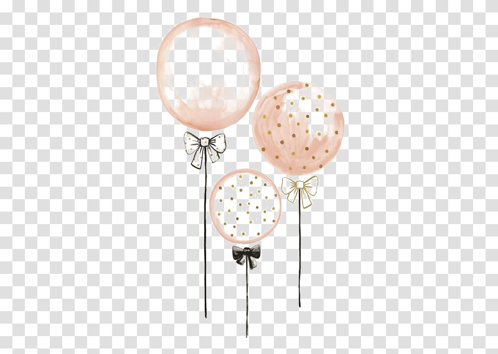 Balloon Background Arts Rose Gold Balloons Illustration, Rattle, Candy, Food, Lollipop Transparent Png