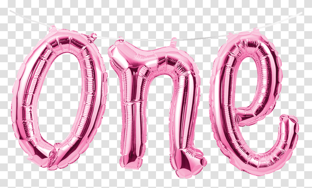 Balloon Banner Pink One One Pink Balloon, Label, Plot, Diagram Transparent Png
