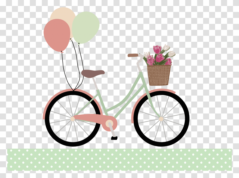 Balloon Clipart Bicycle Happy Mothers Day Cycling, Vehicle, Transportation, Bike, Wheel Transparent Png