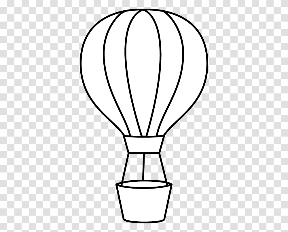 Balloon Clipart Black And White, Lamp, Hot Air Balloon, Aircraft, Vehicle Transparent Png