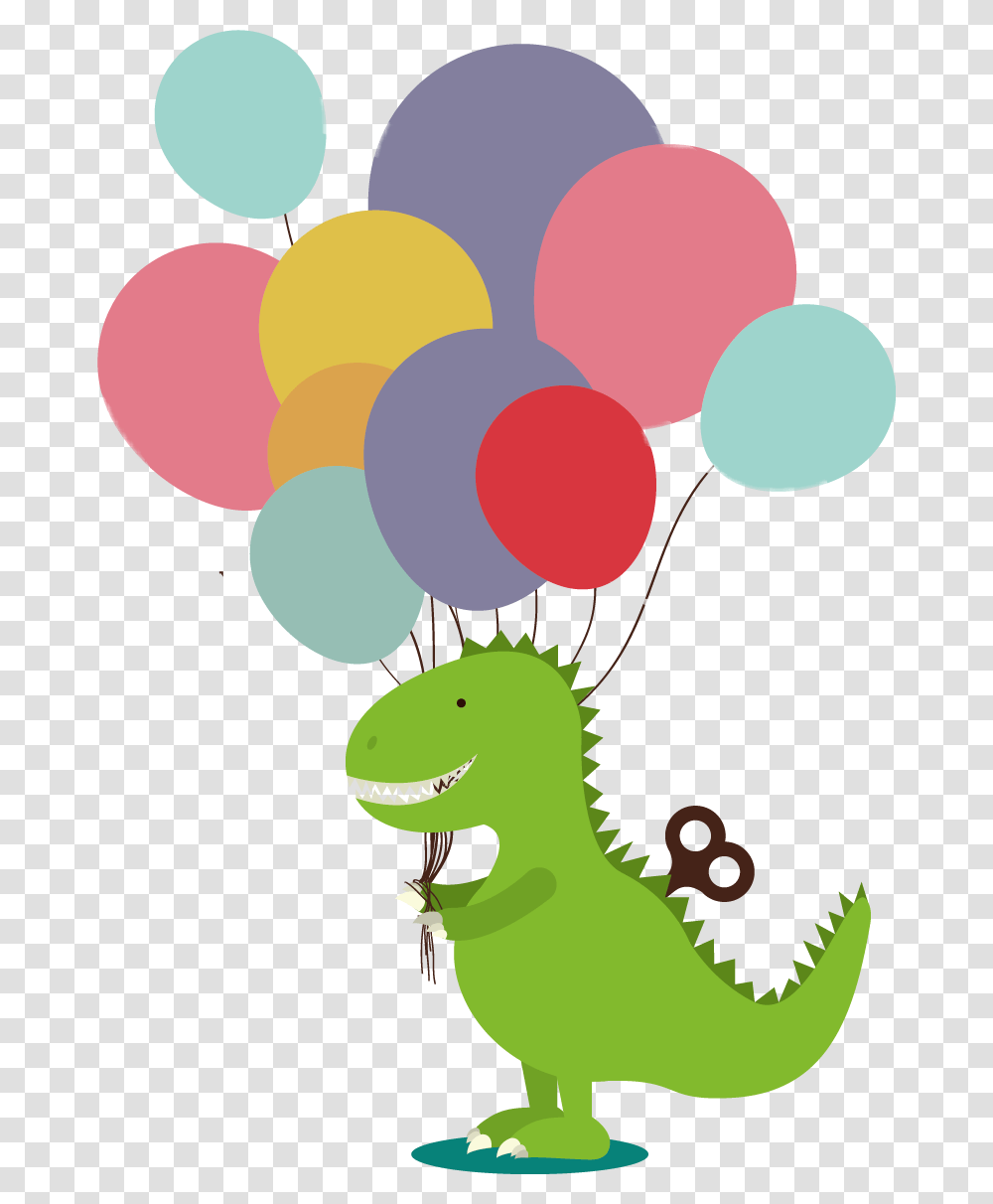 Balloon Colorful Dino Colorsplash Dinosaur Green, Reptile, Animal Transparent Png