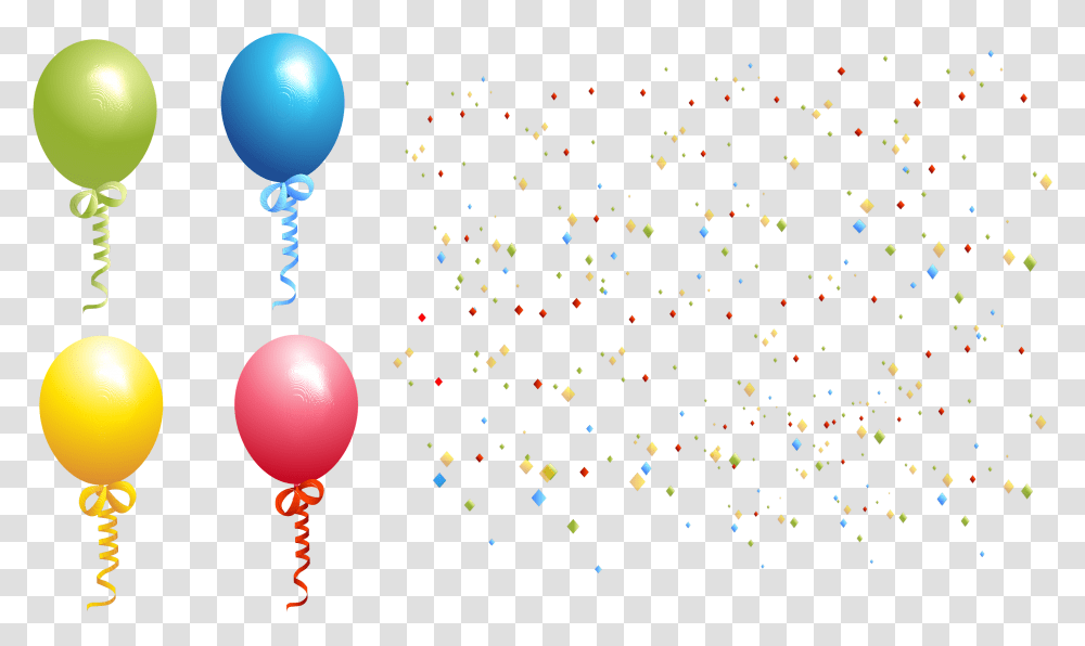 Balloon, Confetti, Paper, Christmas Tree, Ornament Transparent Png