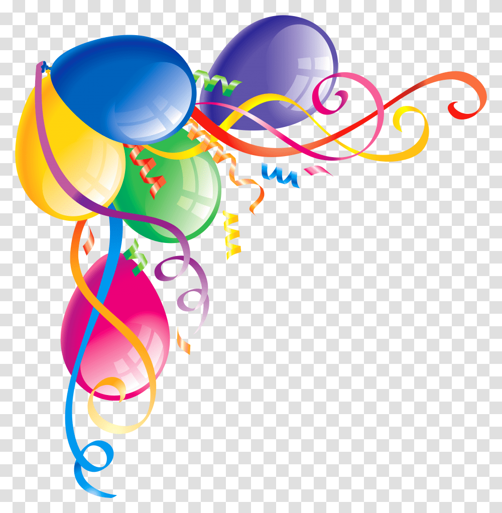 Balloon Corner Border, Pattern, Floral Design Transparent Png