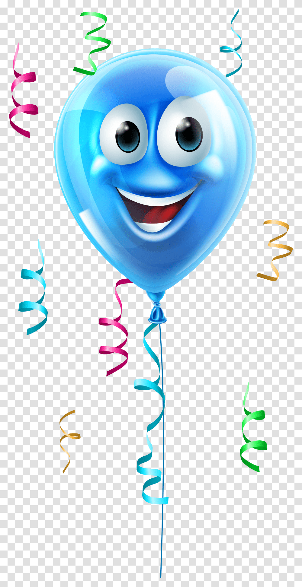 Balloon Emoji Cartoon Balloon With Face Blue Balloon Cartoon Free, Graphics, Text, Paper, Poster Transparent Png