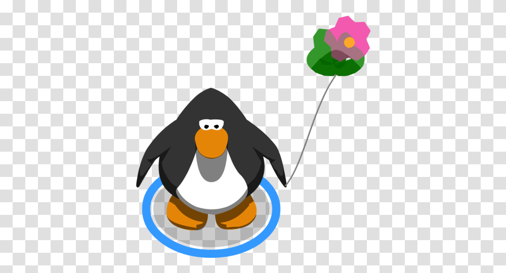 Balloon Flower Hat Real Club Penguin Full Size Club Penguin Black Penguin, Bird, Animal Transparent Png